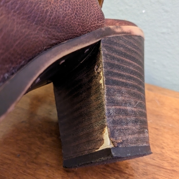 Lucky Brand Brown Sling Back Booties Size 7.5 - Picture 12 of 12